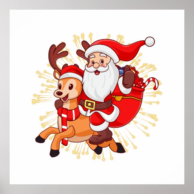 Poster **"Playful Santa Claus Design – Fun and Festive Ch (Frente)