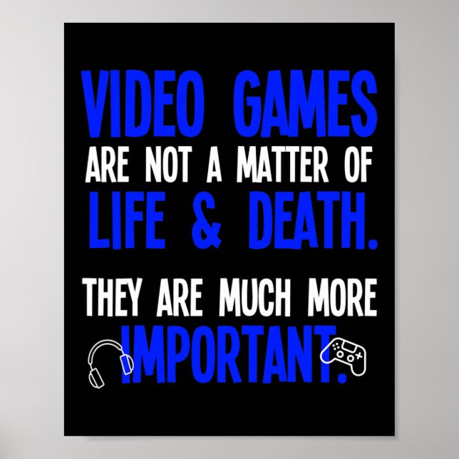 Poster Playing Video Games Funny Pc Console Gamer Geek  (Frente)