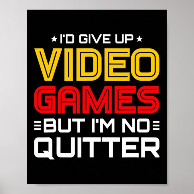 Poster Playing Video Games - Video Gamer Meme - Funny Vid (Frente)