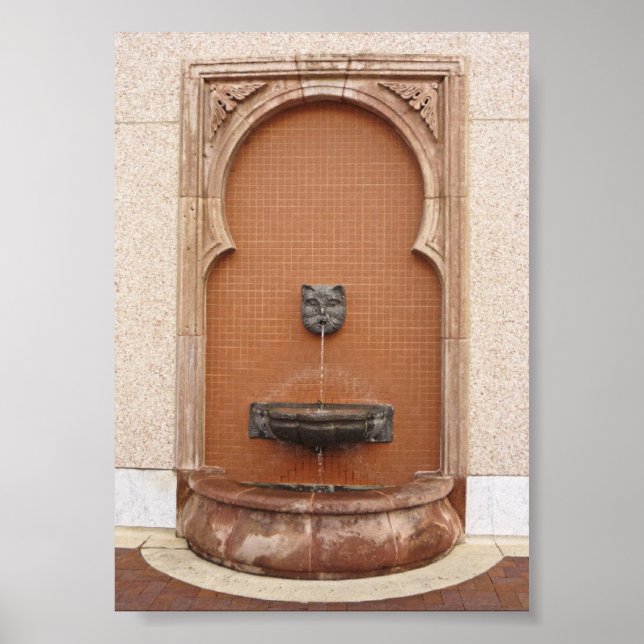 Pôster Plaza Cat Fountain (Frente)