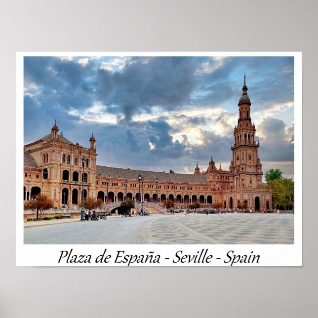 Poster Plaza de España Seville Espanha Europa (Frente)