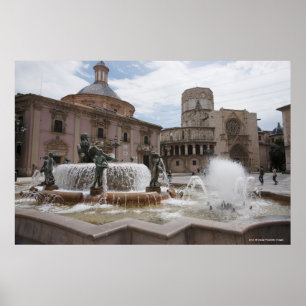 Pôster Plaza De La Virgin e Basílica De Virgen