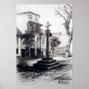 Poster Plaza de las Bárbaras (Corunha)