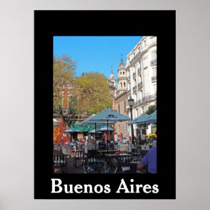 Poster Plaza Dorrego em uma tarde quieta - Buenos Aires