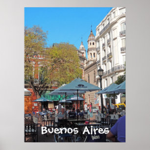 Poster Plaza Dorrego na tarde