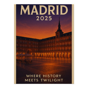 Pôster Plaza Mayor Glow - Madrid