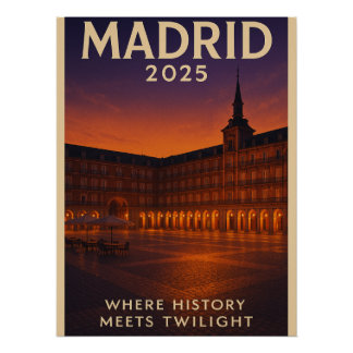 Pôster Plaza Mayor Glow - Madrid