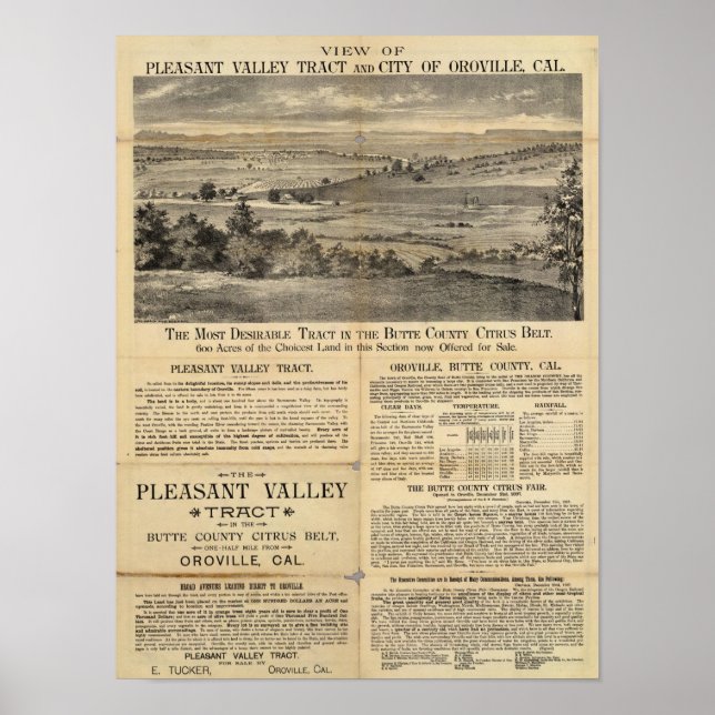 Poster Pleasant Valley, Califórnia (Frente)