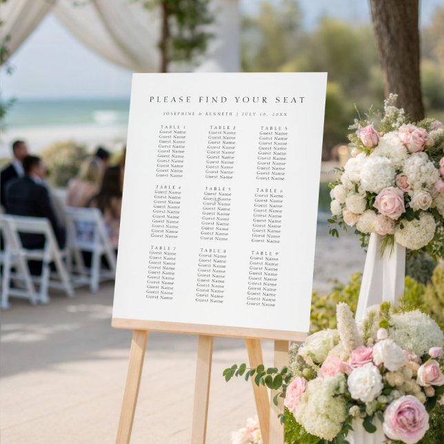 Poster Please Find Your Seat Wedding Seating Chart (Criador carregado)