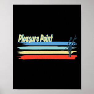 Poster Pleasure Point Surf Beach, Cara de Surfista Para H