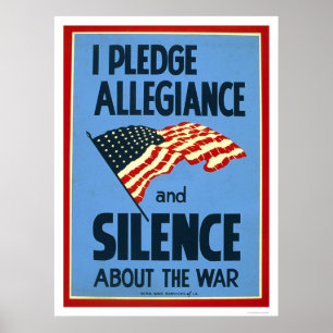 Poster Pledge Allegiance War 1941 WPA