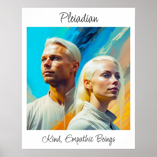 Poster Pleiadianos Corrida Extraterrestre de Alienígenas (Frente)