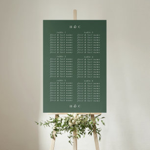 Poster Pleno Gráfico de Casamento Verde Moderno