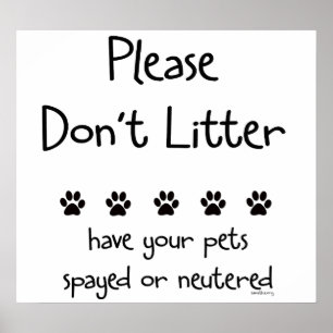 Poster Plese Don't Litter 2