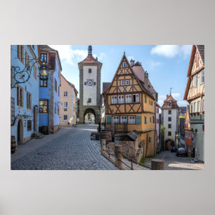 Poster Plönlein em Rothenburg ob der Tauber, Alemanha