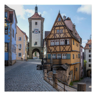 Pôster Plönlein em Rothenburg ob der Tauber, Alemanha