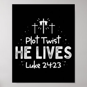Poster Plot Twist Ele Vive Um Dia De Páscoa Cristã Divert