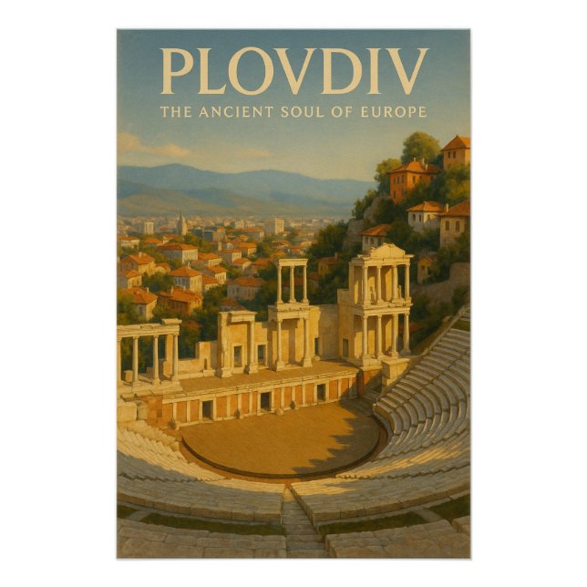PÔSTER PLOVDIV — THE ANCIENT SOUL OF EUROPE (Frente)