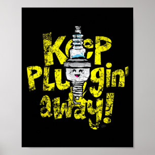 Poster Plug-in de Disparo Kawaii Mantenha o Plug-in Fora 