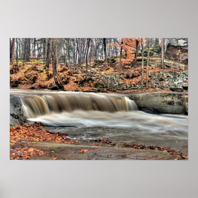 Poster Plum Creek Falls, Olmstead Falls, Ohio (Frente)