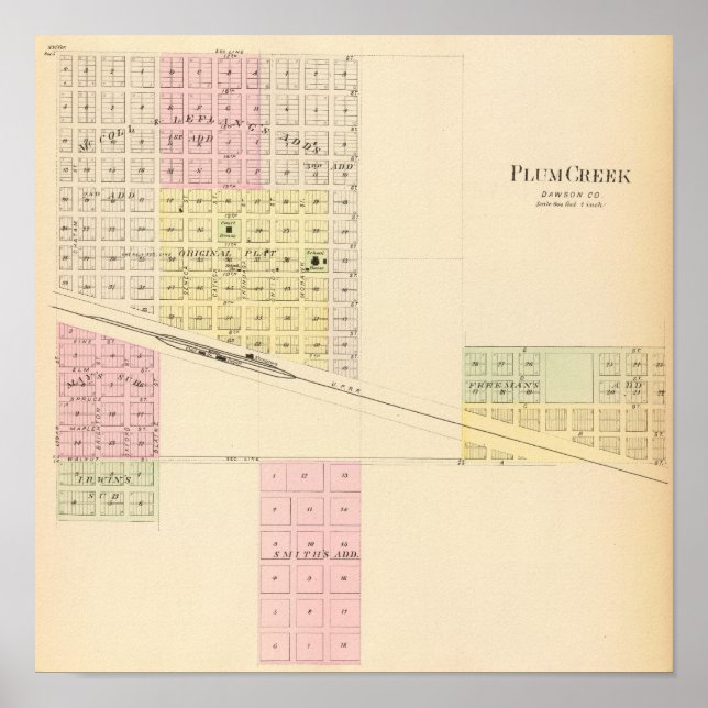 Poster Plum Creek, Nebraska (Frente)