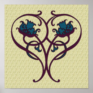 Poster Plum E Design Azul