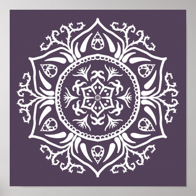 Poster Plum Mandala (Frente)