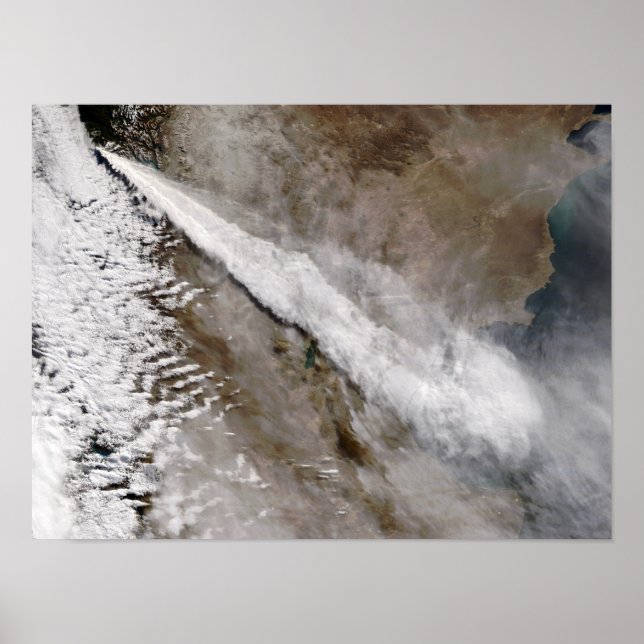 Pôster Pluma da erupção do vulcão Chaiten, Chile (Frente)