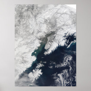 Pôster Pluma de cinzas do Monte Redúvida, no Alasca