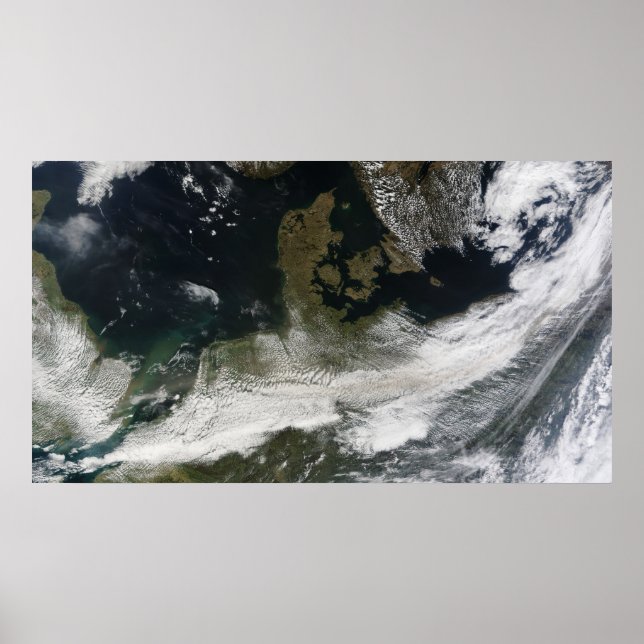 Pôster Pluma de cinzas do vulcão Eyjafjallajokull (Frente)