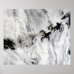 Pôster Pluma do vulcão Okmok, Ilhas Aleutas