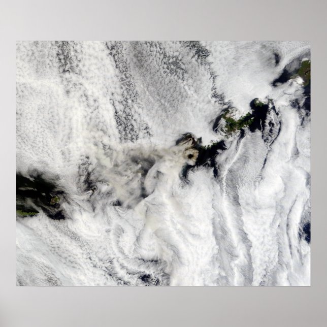 Pôster Pluma do vulcão Okmok, Ilhas Aleutas (Frente)