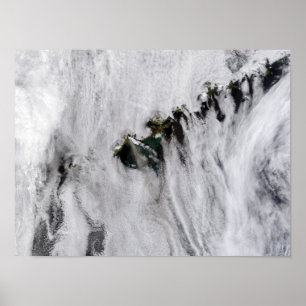 Pôster Plumas do vulcão Okmok, Ilhas Aleutas