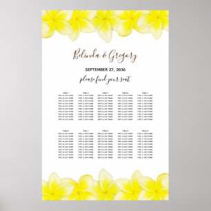 Poster Plumeria Amarela Frangipani - Plumeria - Gráfico