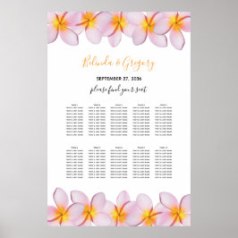 Poster Plumeria Rosa Plumeria Frangipani - Placa Sentada 