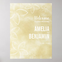 Plumeria Wedding Sign