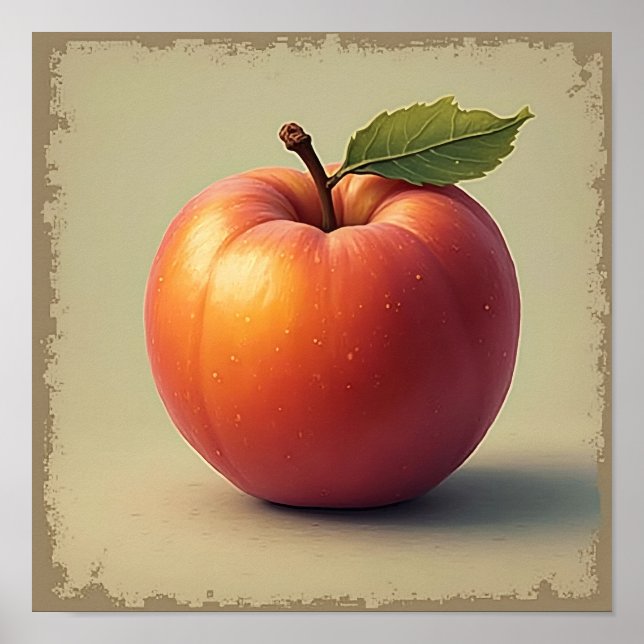 Poster Plump Nectarine Fruta (Frente)