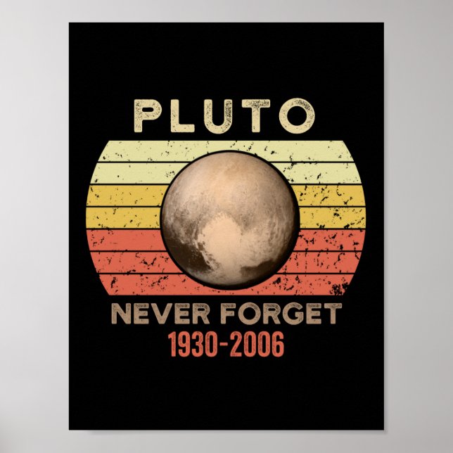 Poster pluto nunca esquece, eris, lua, astronomia, astron (Frente)
