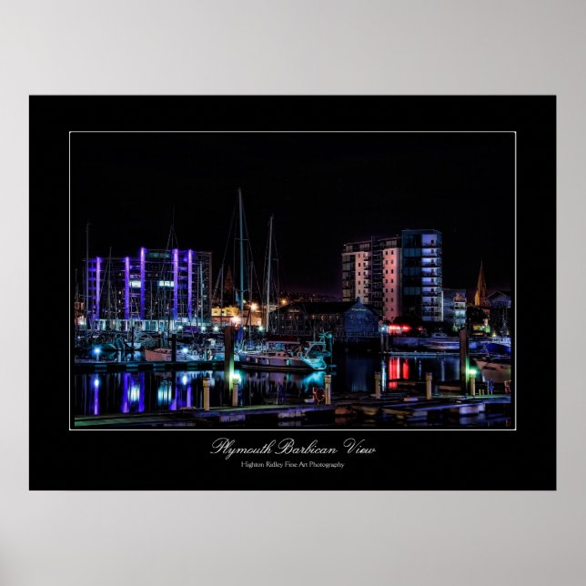 Poster Plymouth Barbican View estilo galeria (Frente)