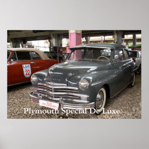 Pôster Plymouth Special De Luxe. Construído em 1949