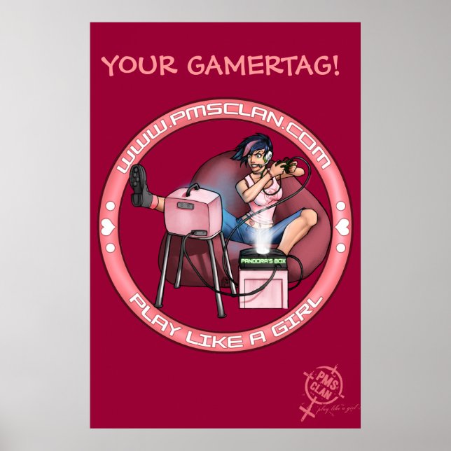 Poster PMS - Logotipo rosa da caixa Pandora 2 (Frente)