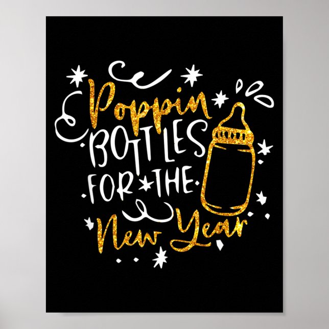 Poster Pn Bottles For The New Year Happy New Years Eve Pa (Frente)