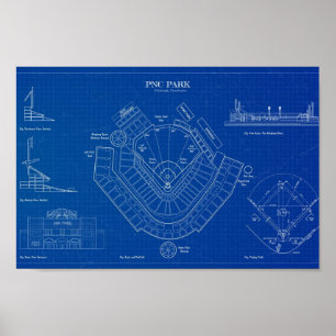 Poster PNC Park Blueprint