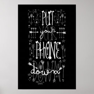 Pôster Pnha seu telefone para baixo