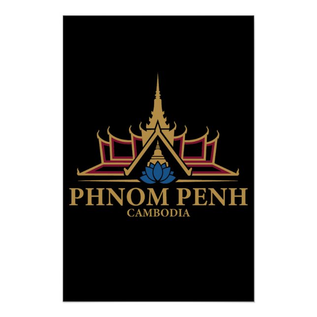 Pôster Pnom Pene Camboja Sudeste Asiático (Frente)