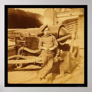 Poster Pó macaco no USS Pawnee 1862