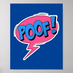 Poster Pobre! Burst Cômica de Pop de Arte Quimológica