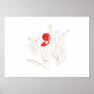 Poster Pobre tulipa adorável