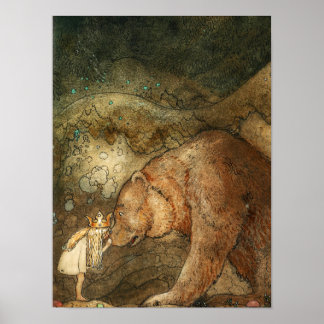 Poster Pobre Urso Pequeno, 1912, por John Bauer