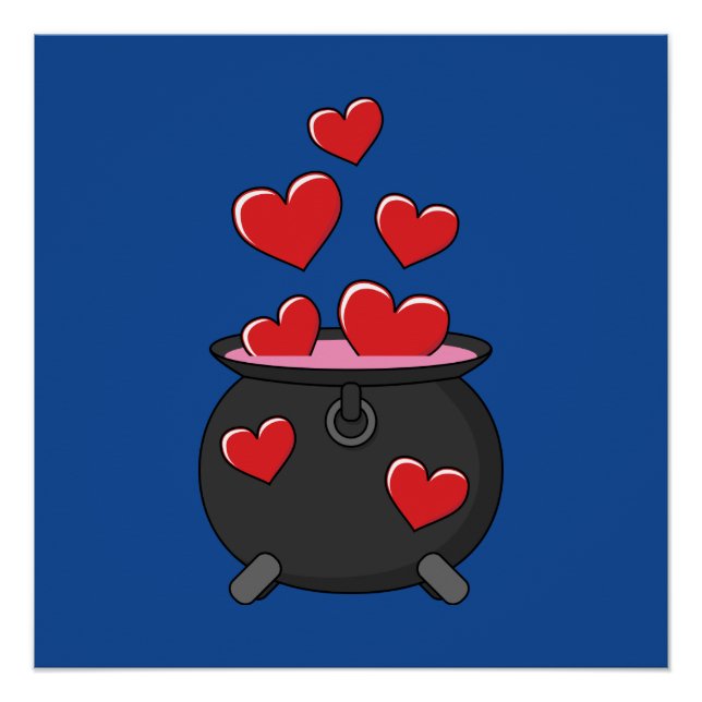 Pôster Poção do Amor Corações (Frente)